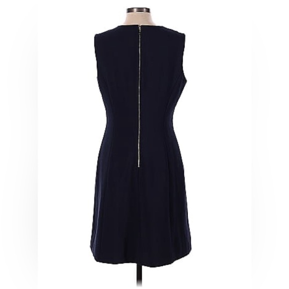 Kate Spade, size 0, navy, lined, sleeveless, a-line, knee length work dress - Picture 2 of 4